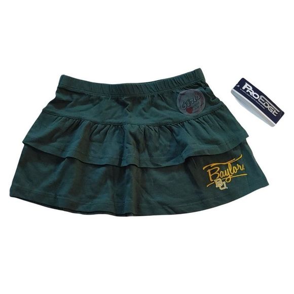 New U of Baylor University Girls Tiered Logo Skirt Sz (6) NCAA Pro-Edge - Picture 1 of 4